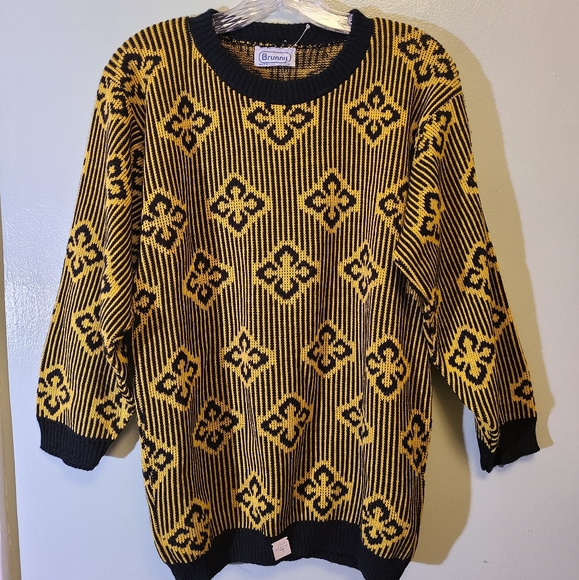 Brunny Sweaters - NWT Vintage old/deadstock Brunny Geometric Sweater